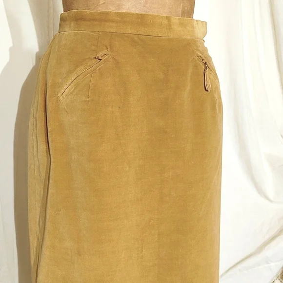 Vintage 1950s Bill Atkinson for glen of michigan velvet skirt - Picture 4 of 7
